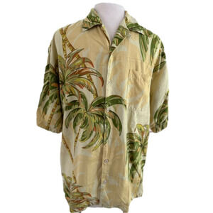 Tommy Bahama Hawaiian Silk Medium Shirt Tropical Short Sleeve Button Up